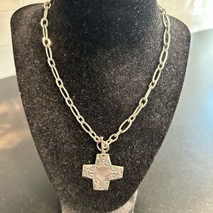 Silpada virtuosity stamped cross necklace